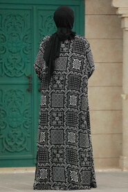  Patterned Hijab For Women Dual Suit 50042DSN - 3
