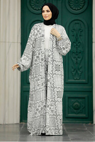  Patterned Hijab For Women Dual Suit 50042DSN10 - 3