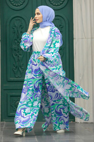  Patterned Hijab For Women Dual Suit 50042DSN13 - 1