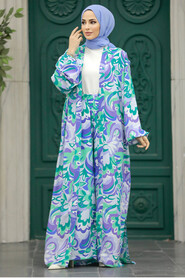 Patterned Hijab For Women Dual Suit 50042DSN13 - 2