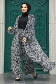  Patterned Hijab For Women Dual Suit 50042DSN18 - 1