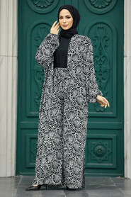  Patterned Hijab For Women Dual Suit 50042DSN18 - 2