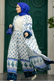 Patterned Hijab For Women Dual Suit 50042DSN2 - 1