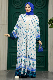  Patterned Hijab For Women Dual Suit 50042DSN2 - 2