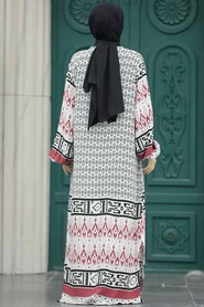  Patterned Hijab For Women Dual Suit 50042DSN20 - 3
