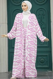 Neva Style - Patterned Hijab For Women Dual Suit 50042DSN21 - Thumbnail