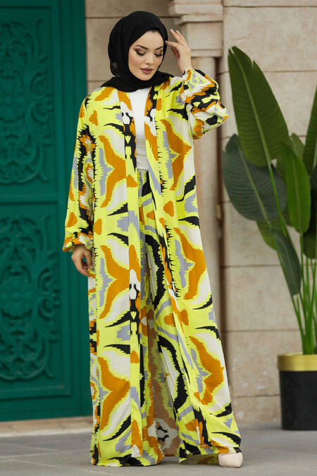  Patterned Hijab For Women Dual Suit 50042DSN24 - NEVA STYLE