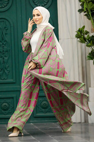  Patterned Hijab For Women Dual Suit 50042DSN27 - 1