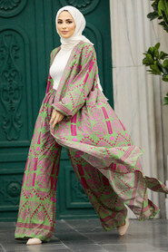  Patterned Hijab For Women Dual Suit 50042DSN27 - 2