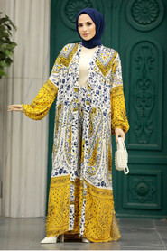  Patterned Hijab For Women Dual Suit 50042DSN4 - 1