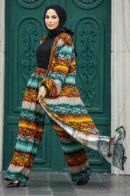  Patterned Hijab For Women Dual Suit 50042DSN6 - 1