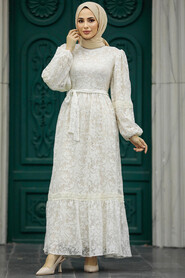  Patterned Hijab Turkish Dress 1348DSN1 - 1