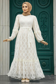  Patterned Hijab Turkish Dress 1348DSN2 - 1