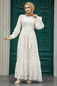  Patterned Hijab Turkish Dress 1348DSN2 - 2
