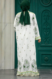  Patterned Mint Hijab For Women Dual Suit 50042MINT - 4