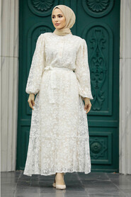  Patterned Modest Dress 1346DSN1 - 1