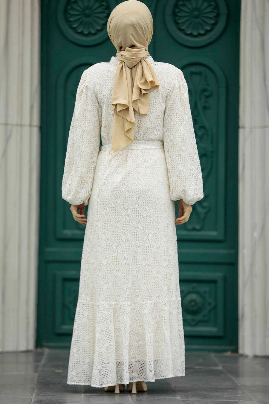 Neva Style - Patterned Modest Dress 1346DSN2