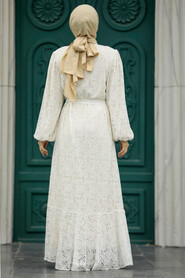 Neva Style - Patterned Modest Dress 1346DSN4 - Thumbnail