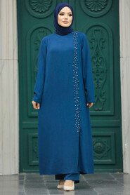  Petrol Blue Plus Size Dual Suit 30041PM - 3
