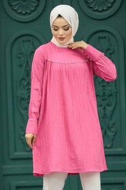  Pink Islamic Clothing Tunic 614P - 1