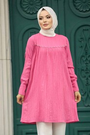  Pink Islamic Clothing Tunic 614P - 2