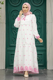  Pink Long Dress 1381P - 1