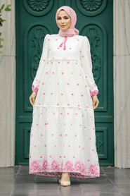  Pink Long Dress 1381P - 2