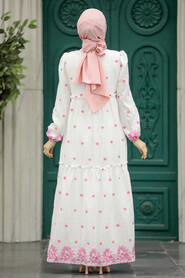 Pink Long Dress 1381P - 3