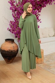  Pistachio Green Hijab For Women Dual Suit 41612FY - 1