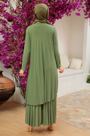  Pistachio Green Hijab For Women Dual Suit 41612FY - 2
