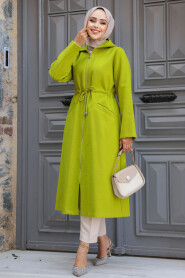  Pistachio Green Long Sleeve Coat 5947FY - 2