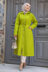  Pistachio Green Long Sleeve Coat 5947FY - 1