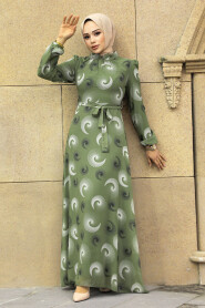  Pistachio Green Modest Dress 27945FY - 2