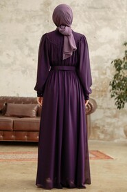 Plum Color Hijab For Women Dress 33284MU - 3