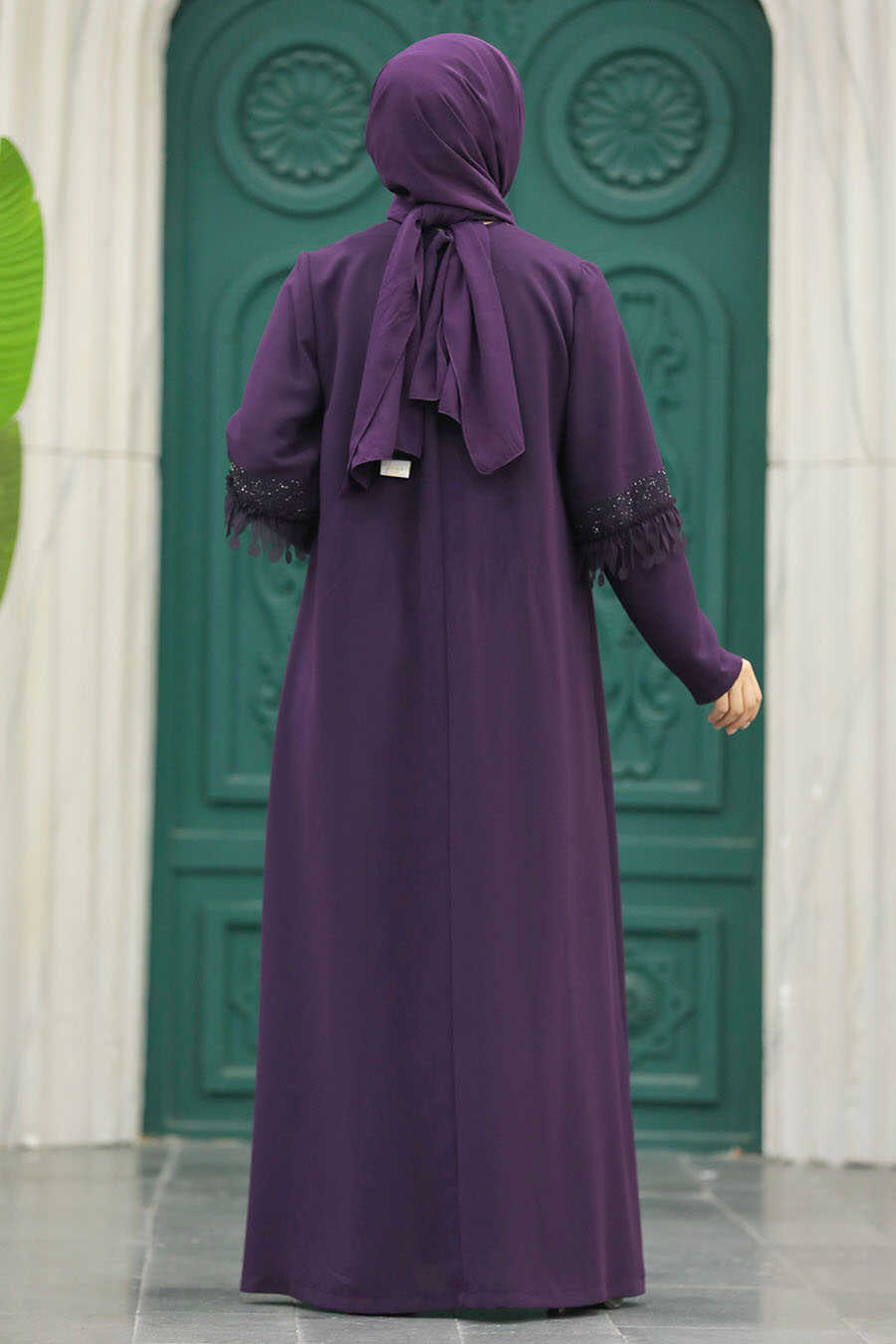 Neva Style - Plum Color Hijab For Women Turkish Abaya 10021MU