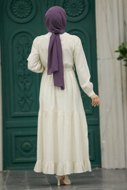  Plum Color Long Dress For Muslim Ladies 13081MU - 4