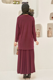  Plum Color Women Dual Suit 41258MU - 2