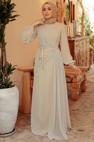  Plus Size Beige Modest Wedding Dress 5711BEJ - 1