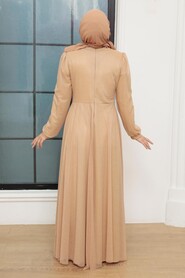  Plus Size Beige Muslim Prom Dress 50151BEJ - 2