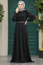  Plus Size Black Islamic Bridesmaid Dress 22172S - NEVA STYLE