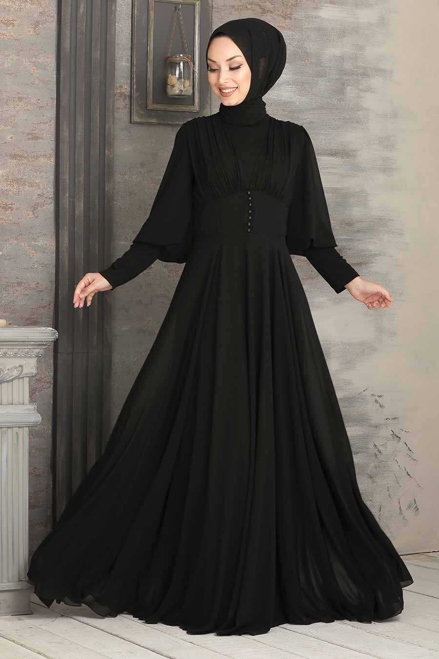 open lace back dress Plus Size Black Lace Evening Dress A Line V Neck Prom Dresses Black / US4