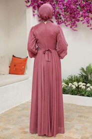  Plus Size Dark Dusty Rose Muslim Wedding Dress 5501KGK - 2