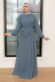  Plus Size Dark Green Modest Wedding Dress 5711KGR - 1