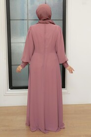  Plus Size Dusty Rose Islamic Clothing Evening Gown 25814GK - 3