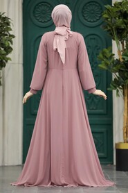  Plus Size Dusty Rose Modest Islamic Clothing Evening Dress 22113GK - 3