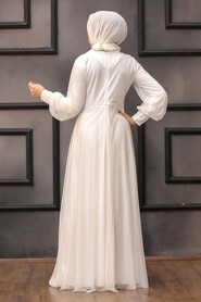  Plus Size Ecru Muslim Prom Dress 50151E - 2