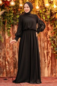  Plus Size Gold Islamic Evening Dress 54030GOLD - 3