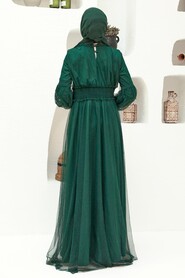  Plus Size Green Modest Islamic Clothing Prom Dress 56520Y - 2