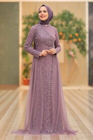  Plus Size Lila Islamic Wedding Dress 5345LILA - 2