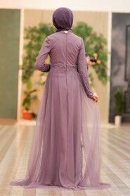  Plus Size Lila Islamic Wedding Dress 5345LILA - 5